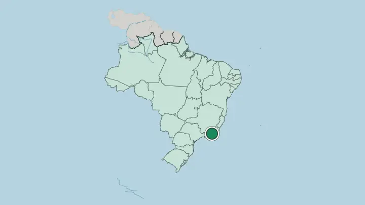 Map of Rio de Janeiro in Brazil