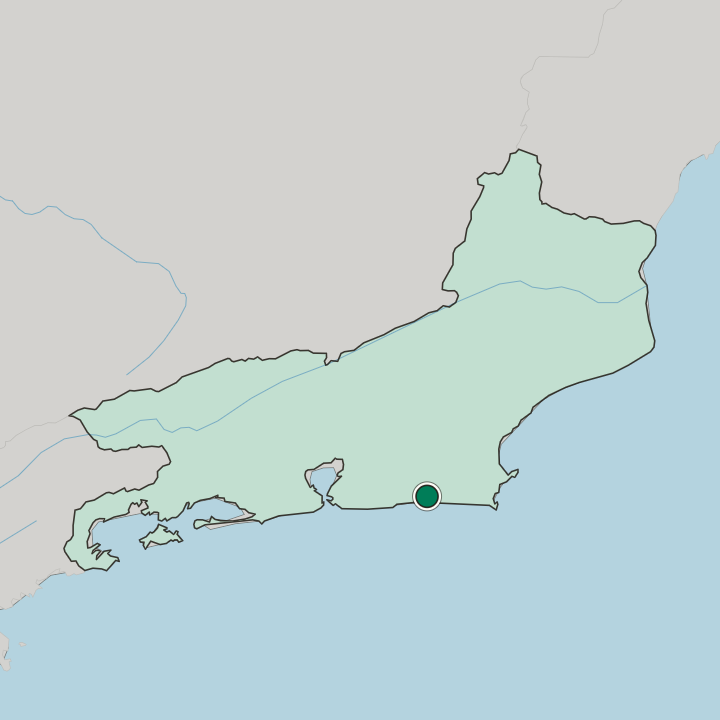 Map showing Saquarema — In Rio de Janeiro