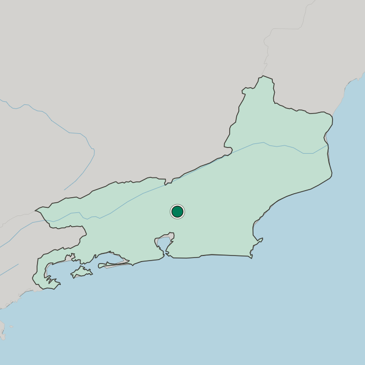 Map showing Teresópolis — In Rio de Janeiro