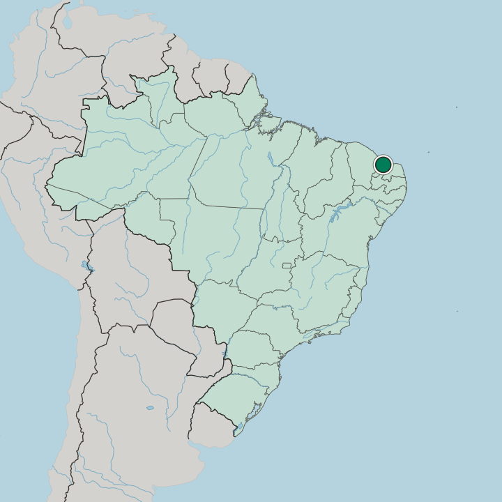 Map showing Mossoró — In Brazil