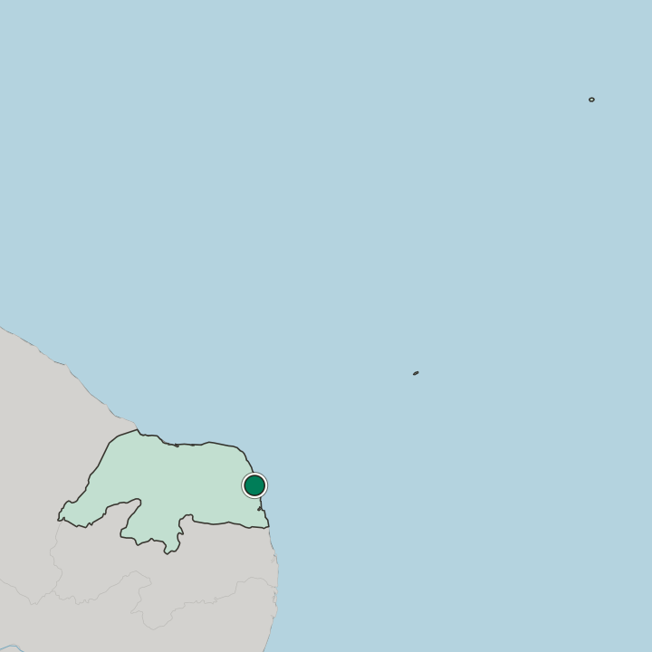Map showing Natal — In Rio Grande do Norte