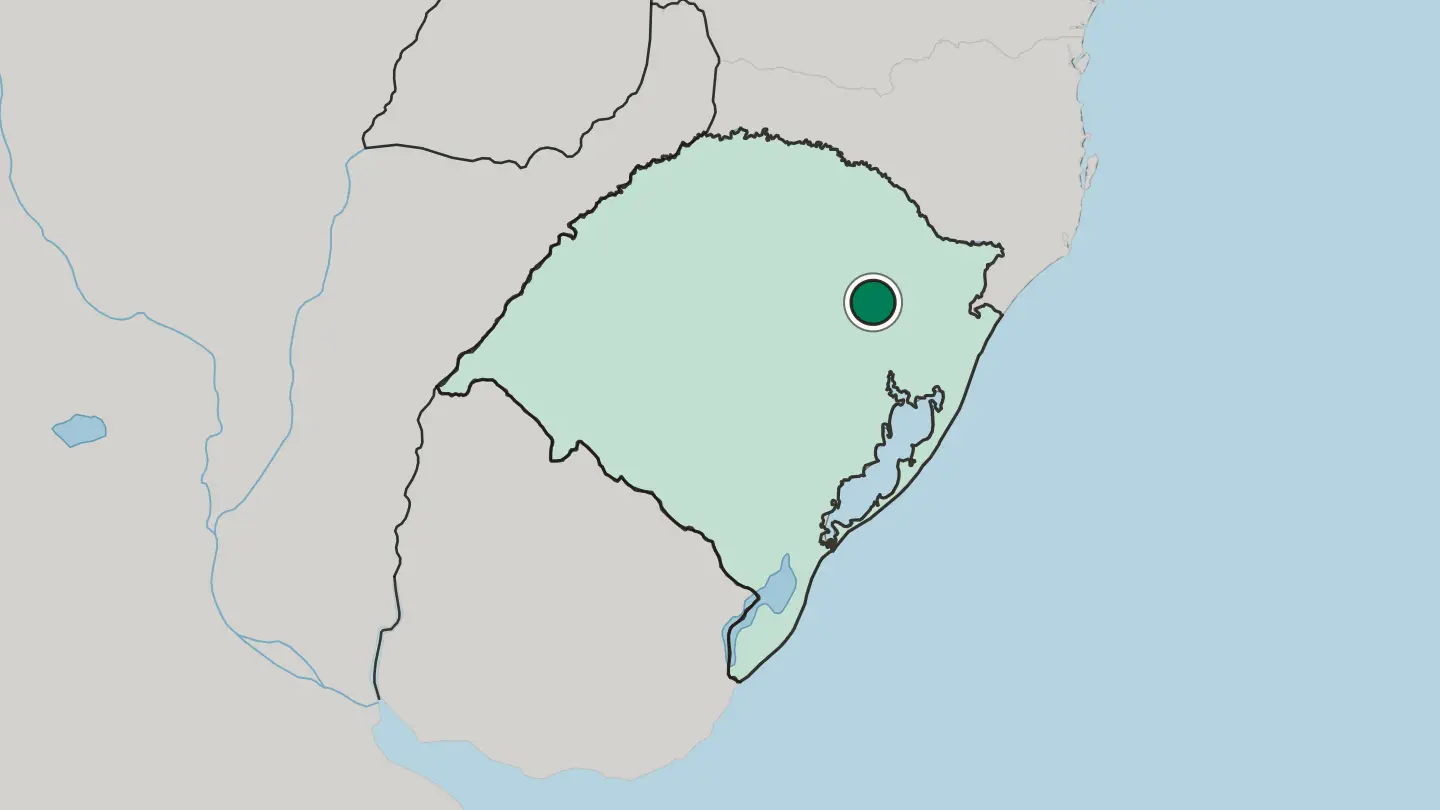 Map of Bento Gonçalves in Brazil
