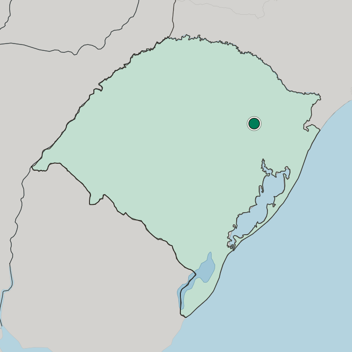 Map showing Bento Gonçalves — In Rio Grande do Sul