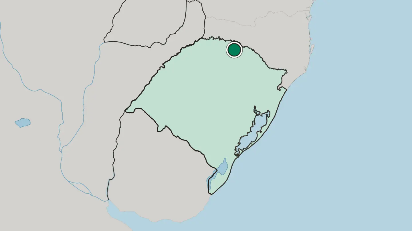 Map of Erechim in Brazil
