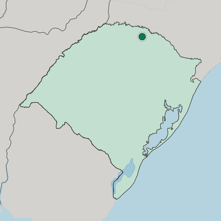 Map showing Erechim — In Rio Grande do Sul