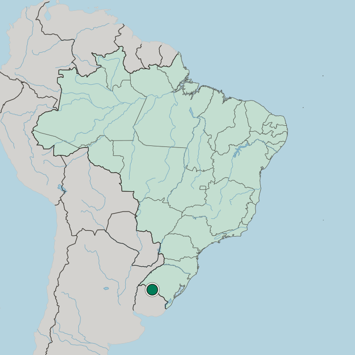 Map showing Sant'Ana do Livramento — In Brazil