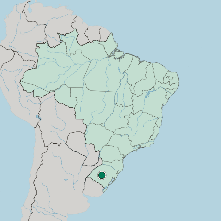 Map showing Santa Maria — In Brazil