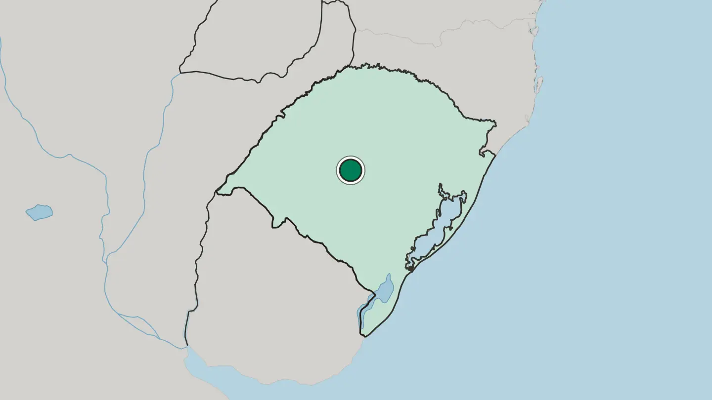 Map of Santa Maria in Brazil