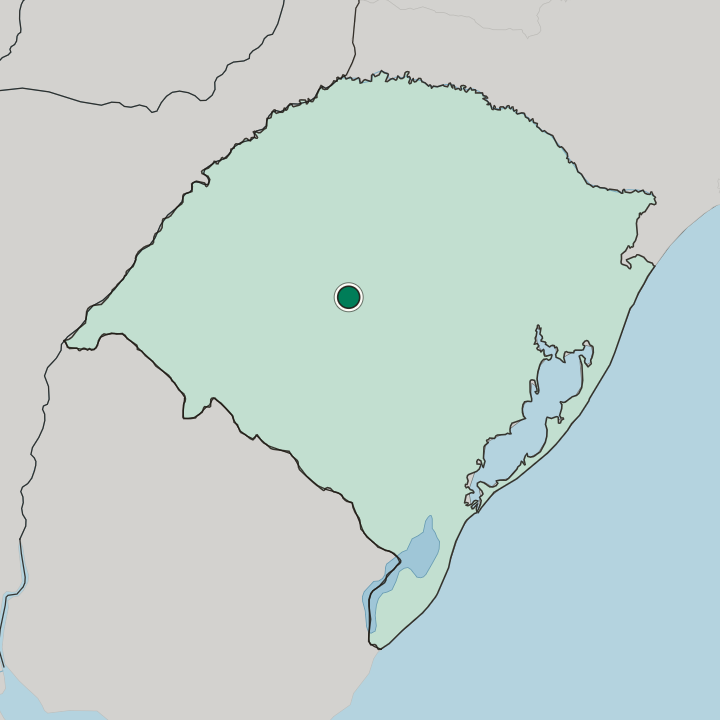Map showing Santa Maria — In Rio Grande do Sul