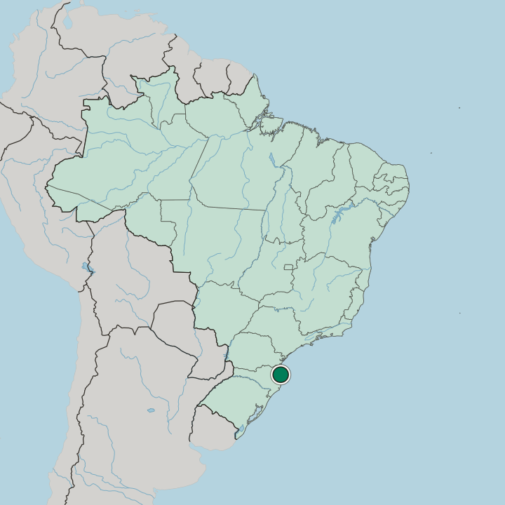 Map showing Balneário Camboriú — In Brazil