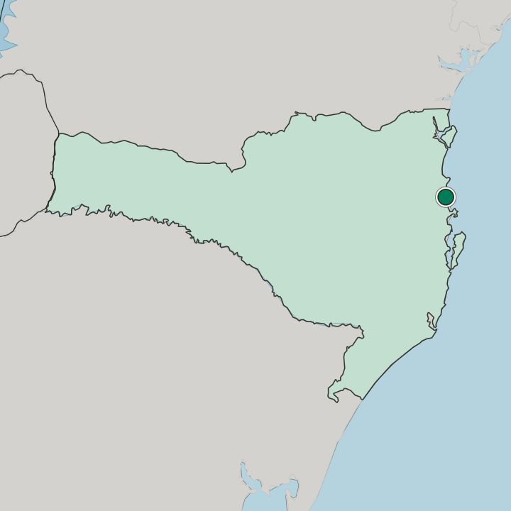 Map showing Balneário Camboriú — In Santa Catarina