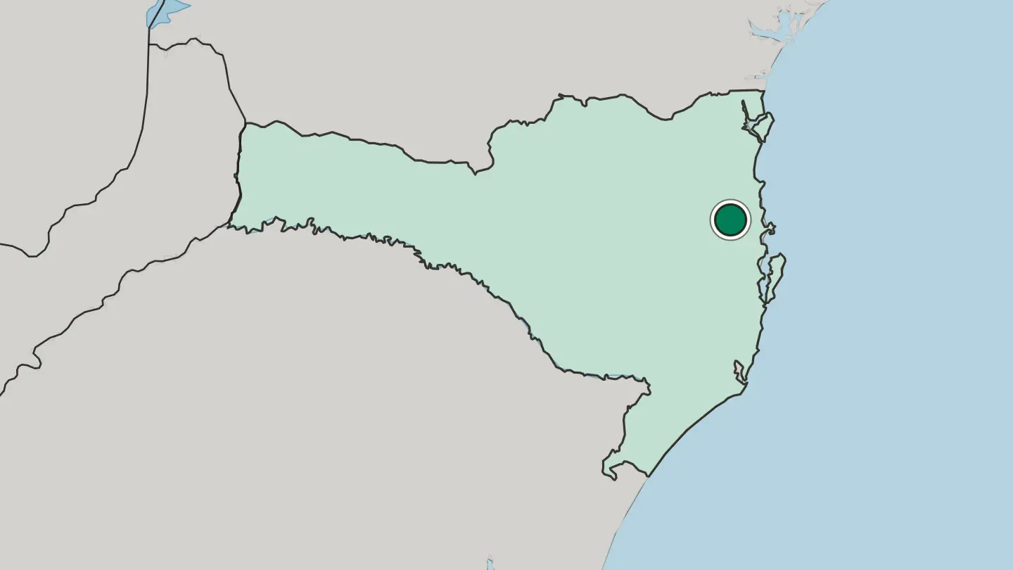 Map of Brusque in Brazil