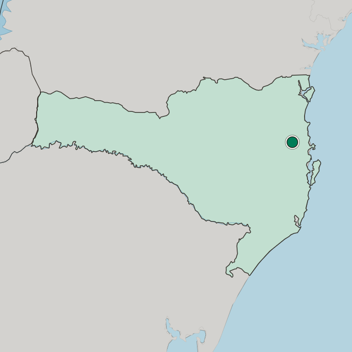 Map showing Brusque — In Santa Catarina
