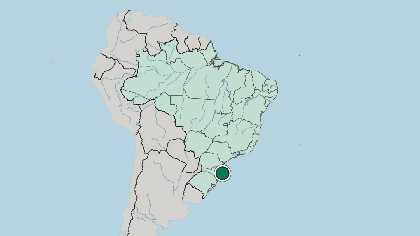 Map of Florianópolis in Brazil