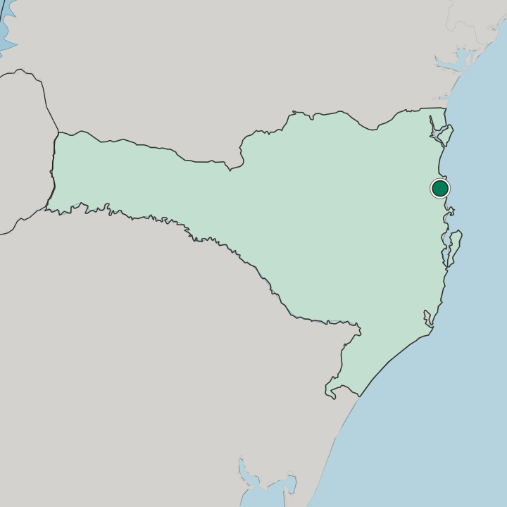 Map showing Itajaí — In Santa Catarina