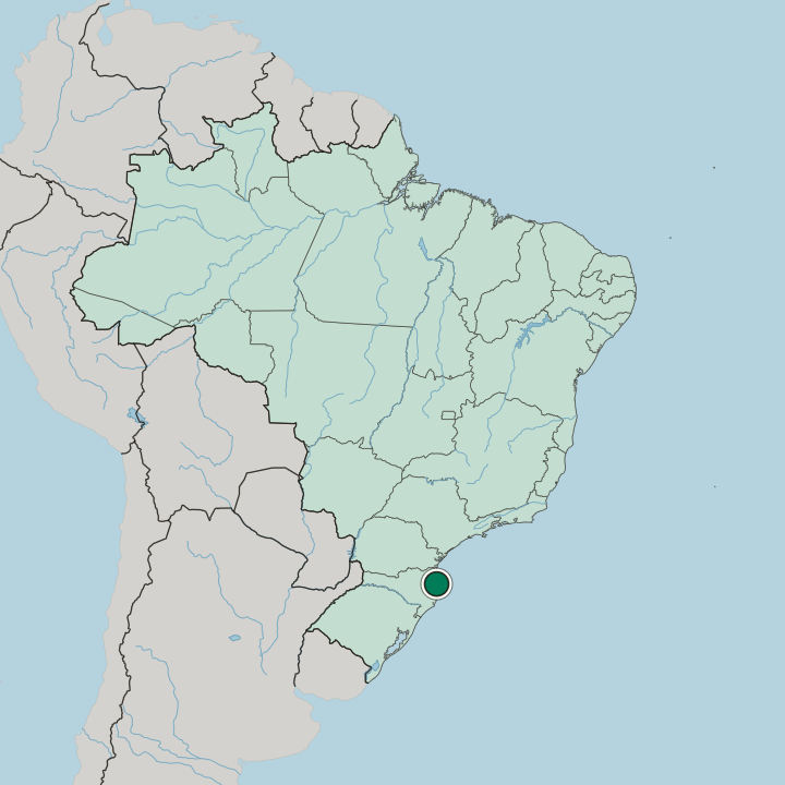 Map showing Itapema — In Brazil