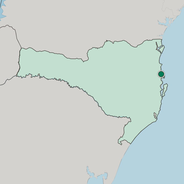 Map showing Itapema — In Santa Catarina
