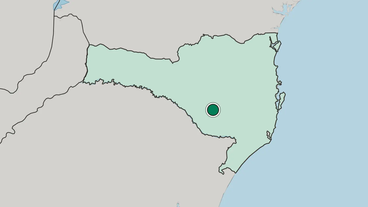 Map of Lages in Brazil