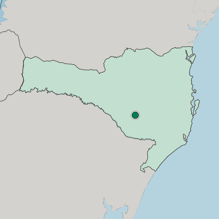 Map showing Lages — In Santa Catarina