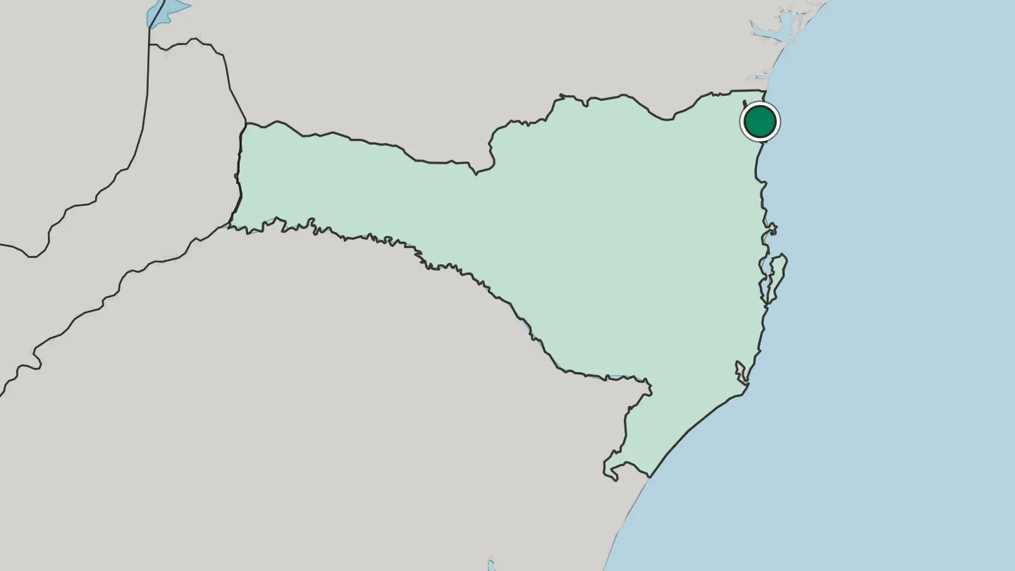 Map of São Francisco do Sul in Brazil