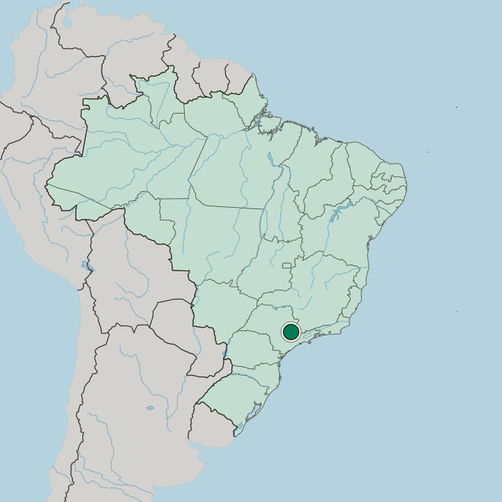Map showing Americana — In Brazil