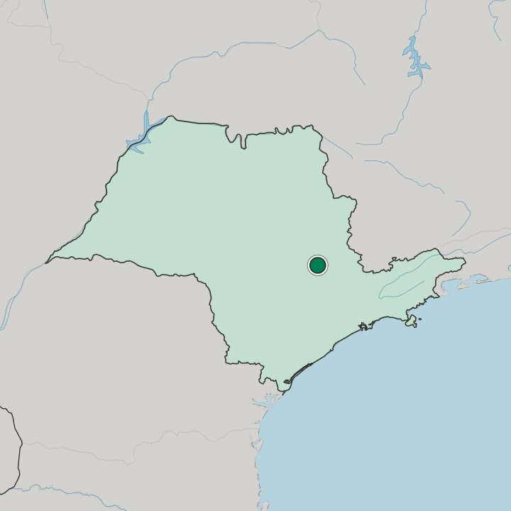 Map showing Americana — In São Paulo
