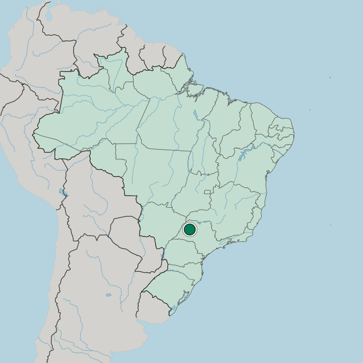 Map showing Araçatuba — In Brazil