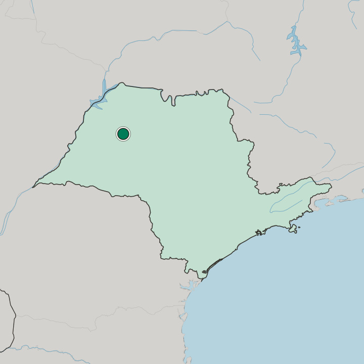 Map showing Araçatuba — In São Paulo