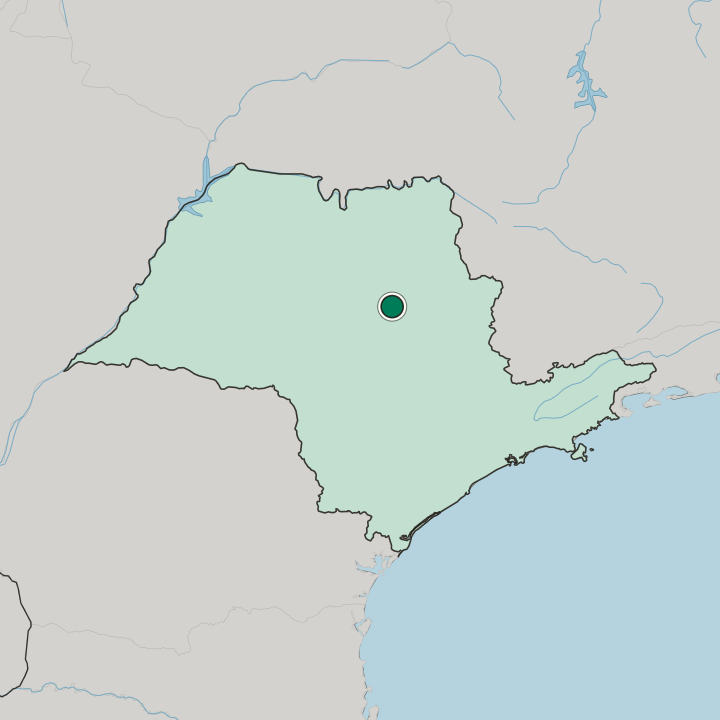 Map showing Araraquara — In São Paulo