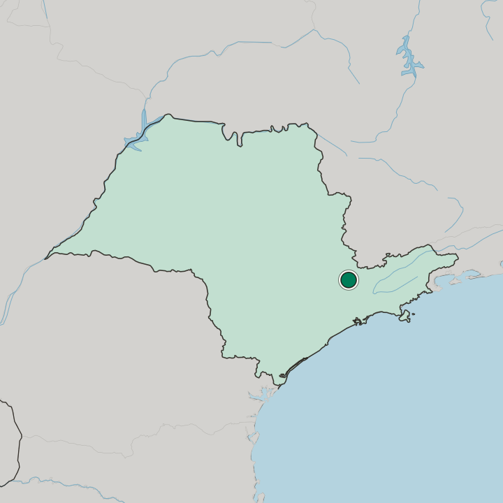Map showing Atibaia — In São Paulo