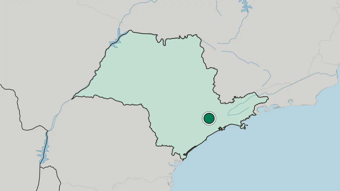 Map of Barueri in Brazil