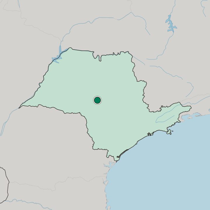 Map showing Bauru — In São Paulo
