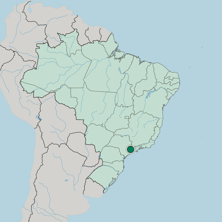 Map showing Cajamar — In Brazil
