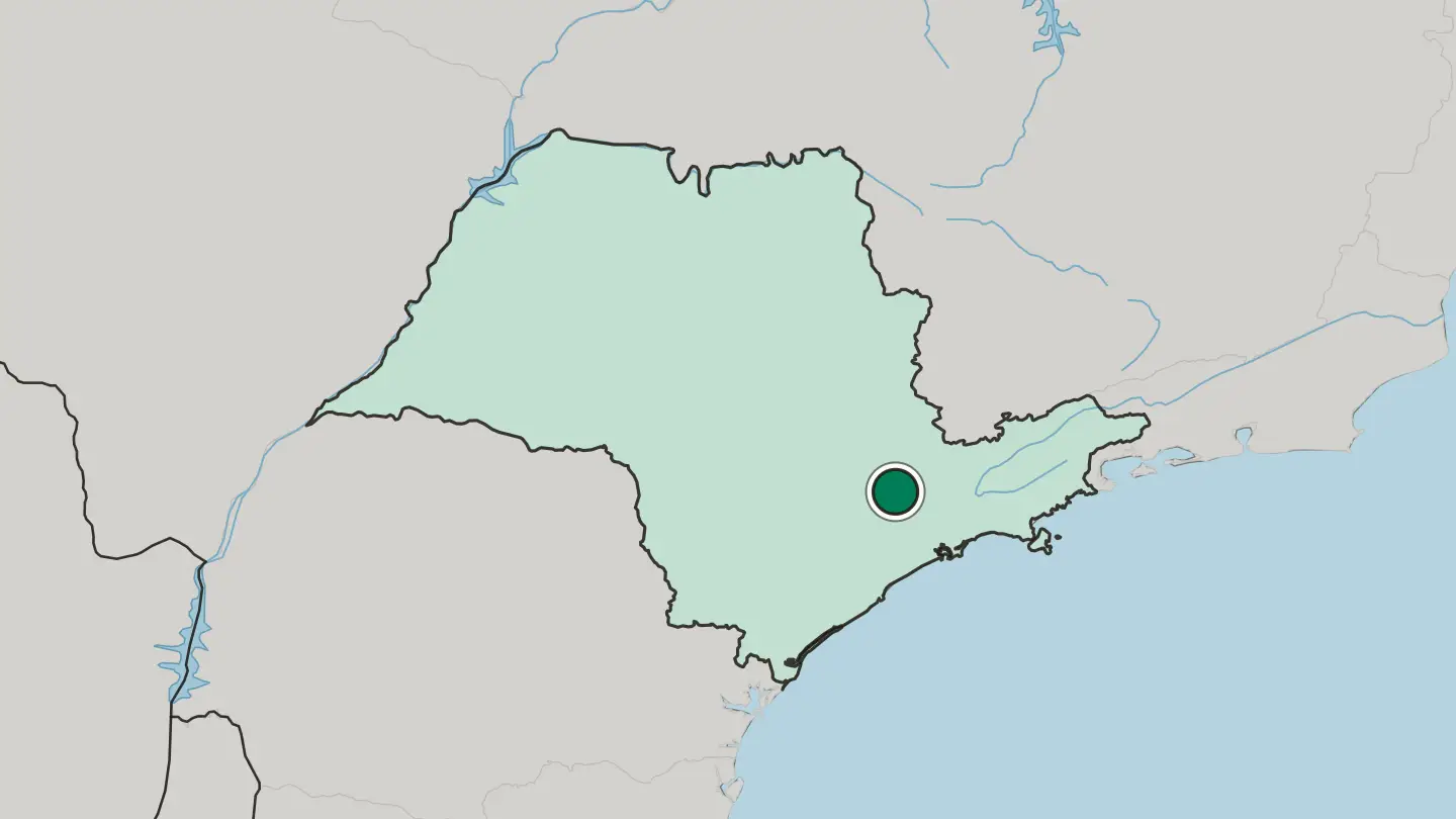 Map of Cajamar in Brazil