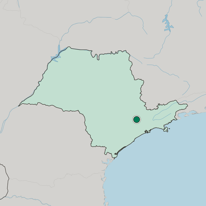 Map showing Cajamar — In São Paulo
