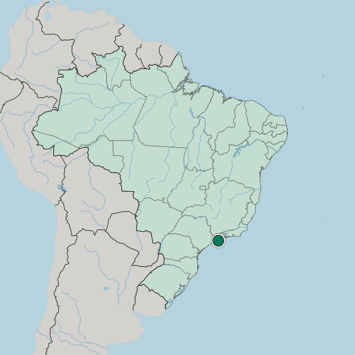 Map showing Caraguatatuba — In Brazil