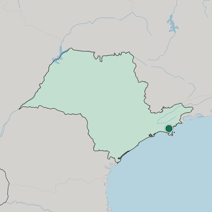 Map showing Caraguatatuba — In São Paulo