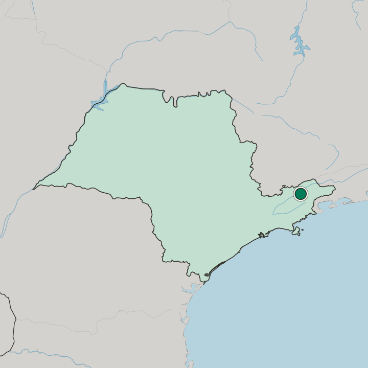 Map showing Guaratinguetá — In São Paulo