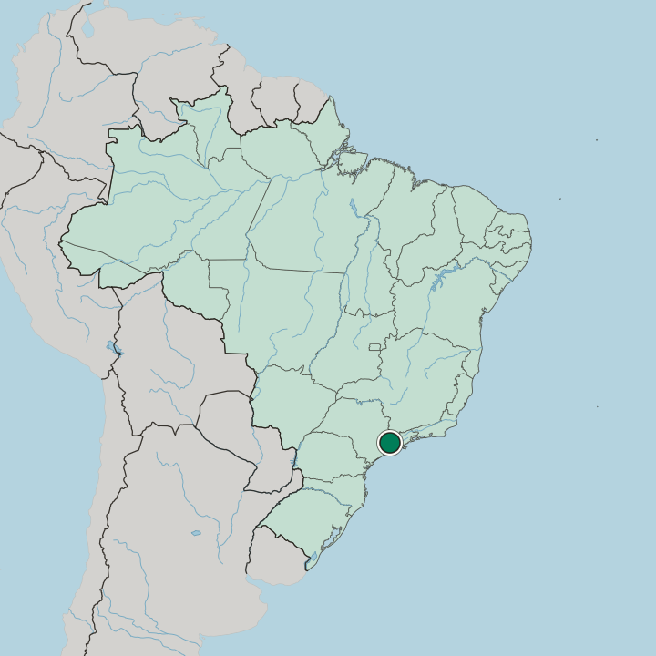 Map showing Guarulhos — In Brazil
