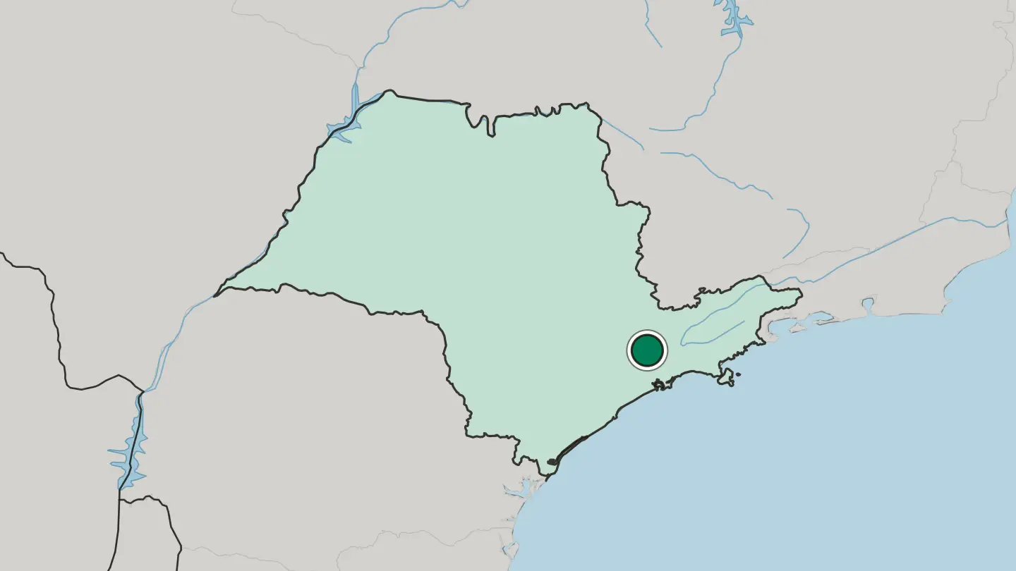 Map of Guarulhos in Brazil