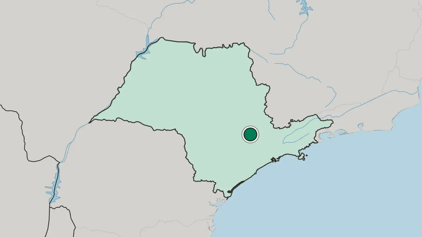 Map of Indaiatuba in Brazil