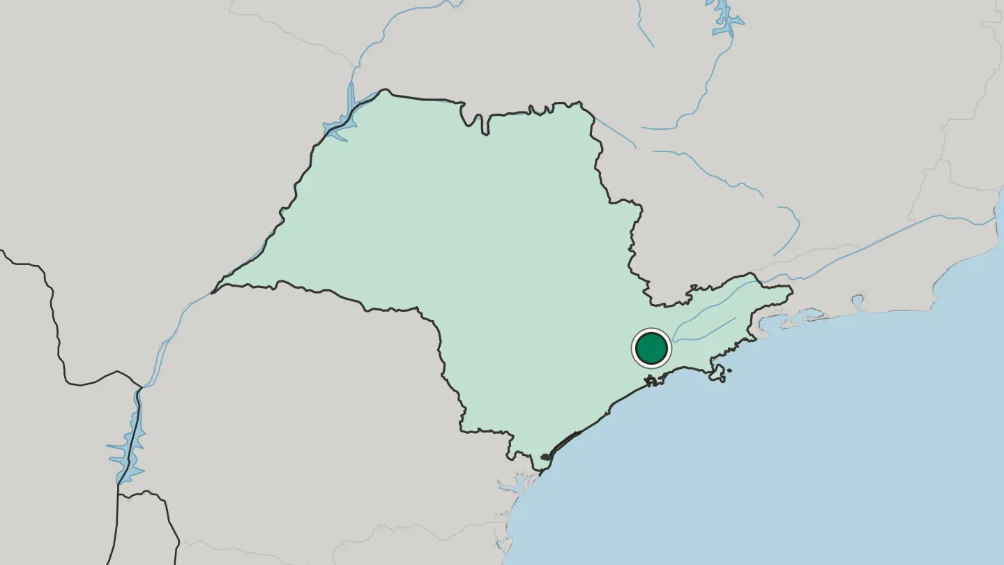Map of Itaquaquecetuba in Brazil