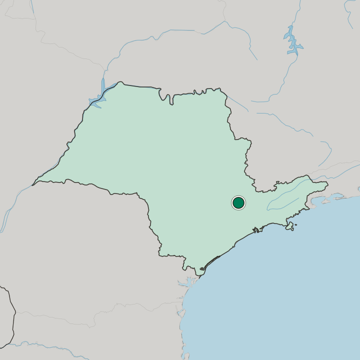 Map showing Jundiaí — In São Paulo