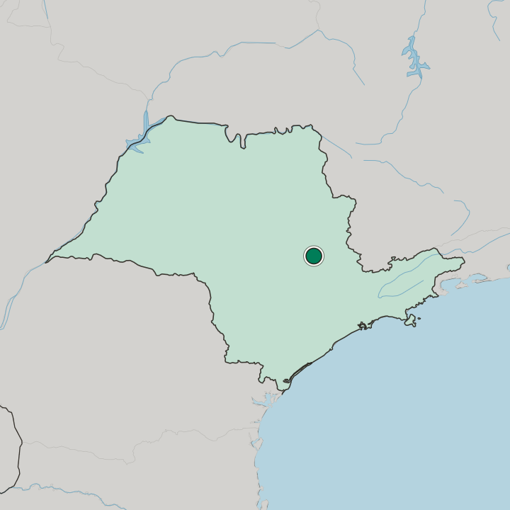 Map showing Limeira — In São Paulo