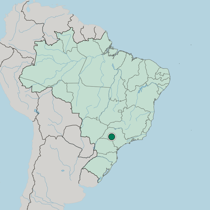 Map showing Marília — In Brazil