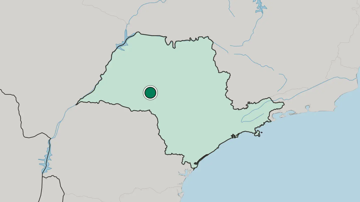 Map of Marília in Brazil