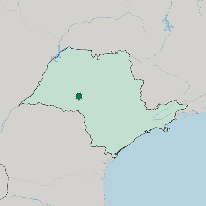 Map showing Marília — In São Paulo