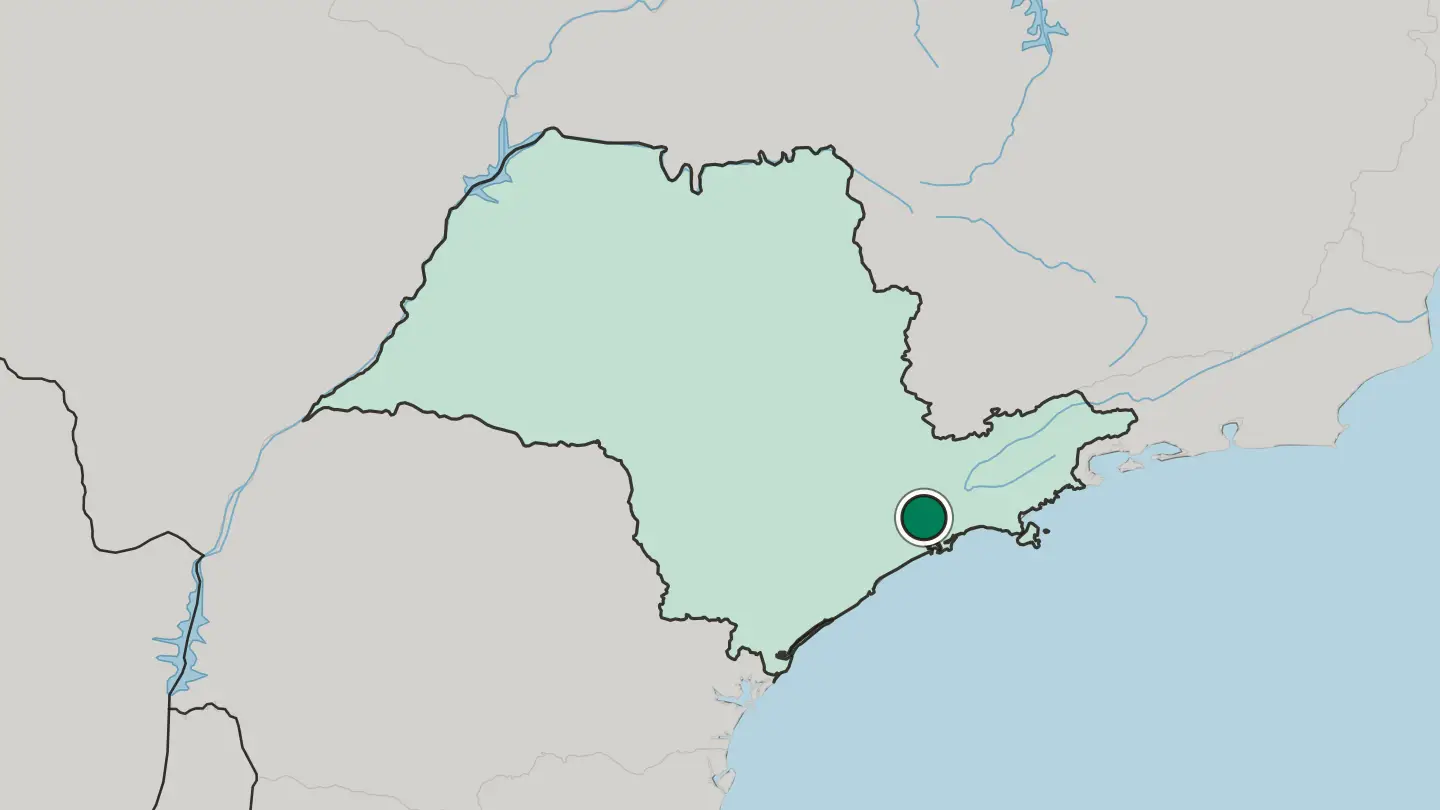 Map of Mauá in Brazil