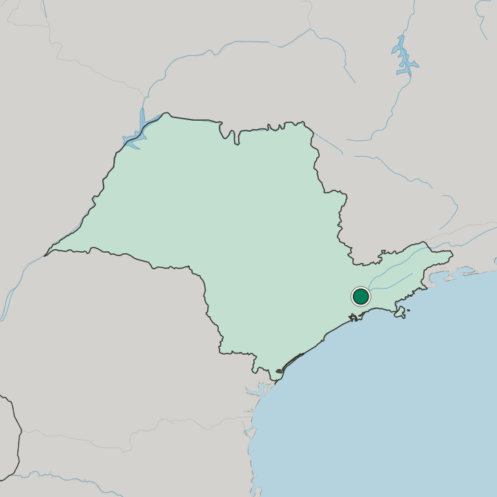 Map showing Mogi das Cruzes — In São Paulo