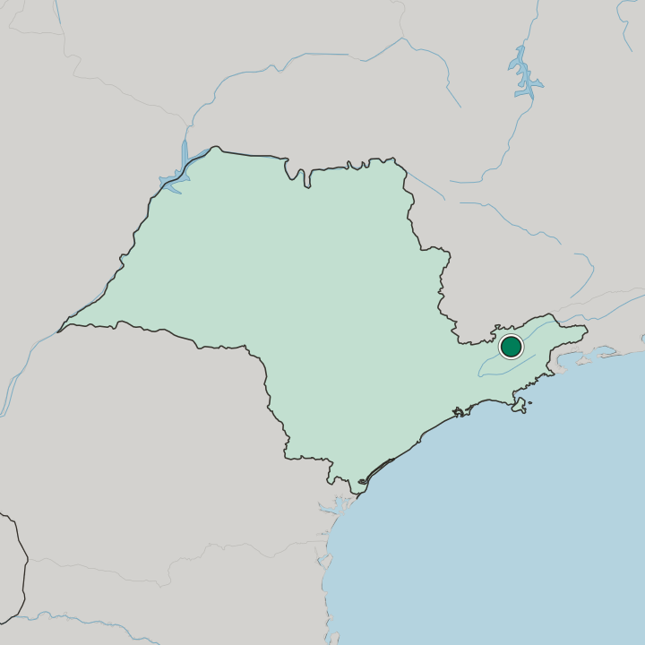 Map showing Pindamonhangaba — In São Paulo
